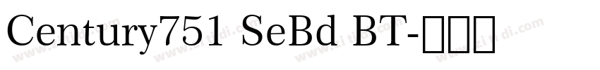 Century751 SeBd BT字体转换